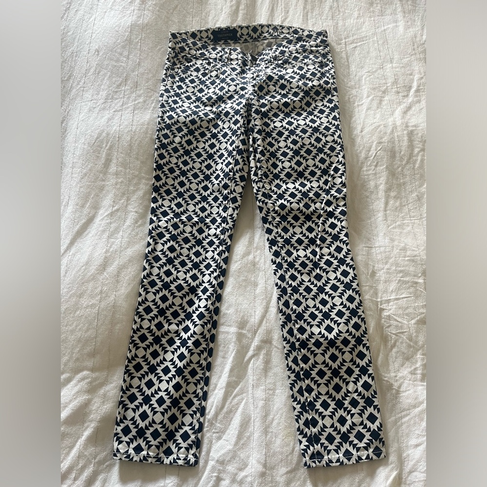Jcrew toothpick jeans size 26 fun pattern- nwot